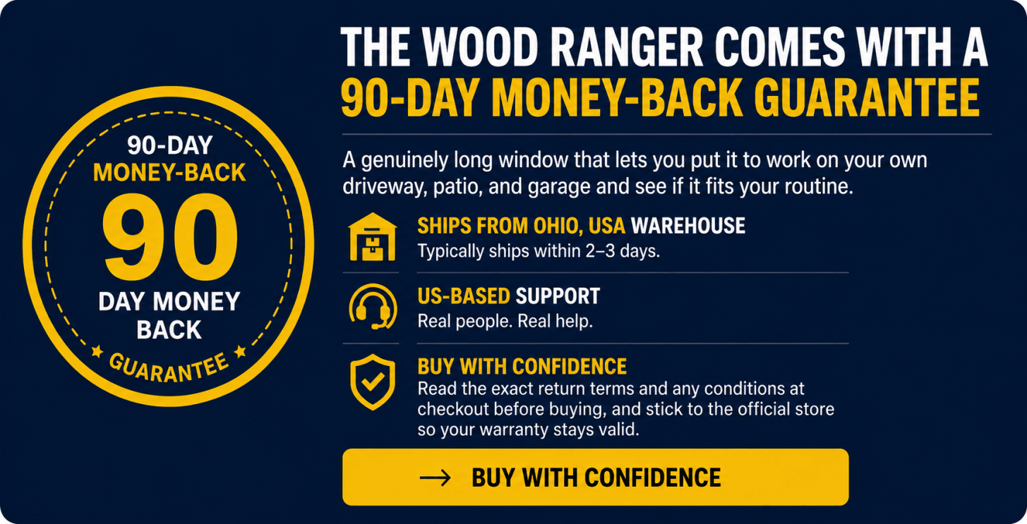 Wood Ranger 90-day money-back guarantee