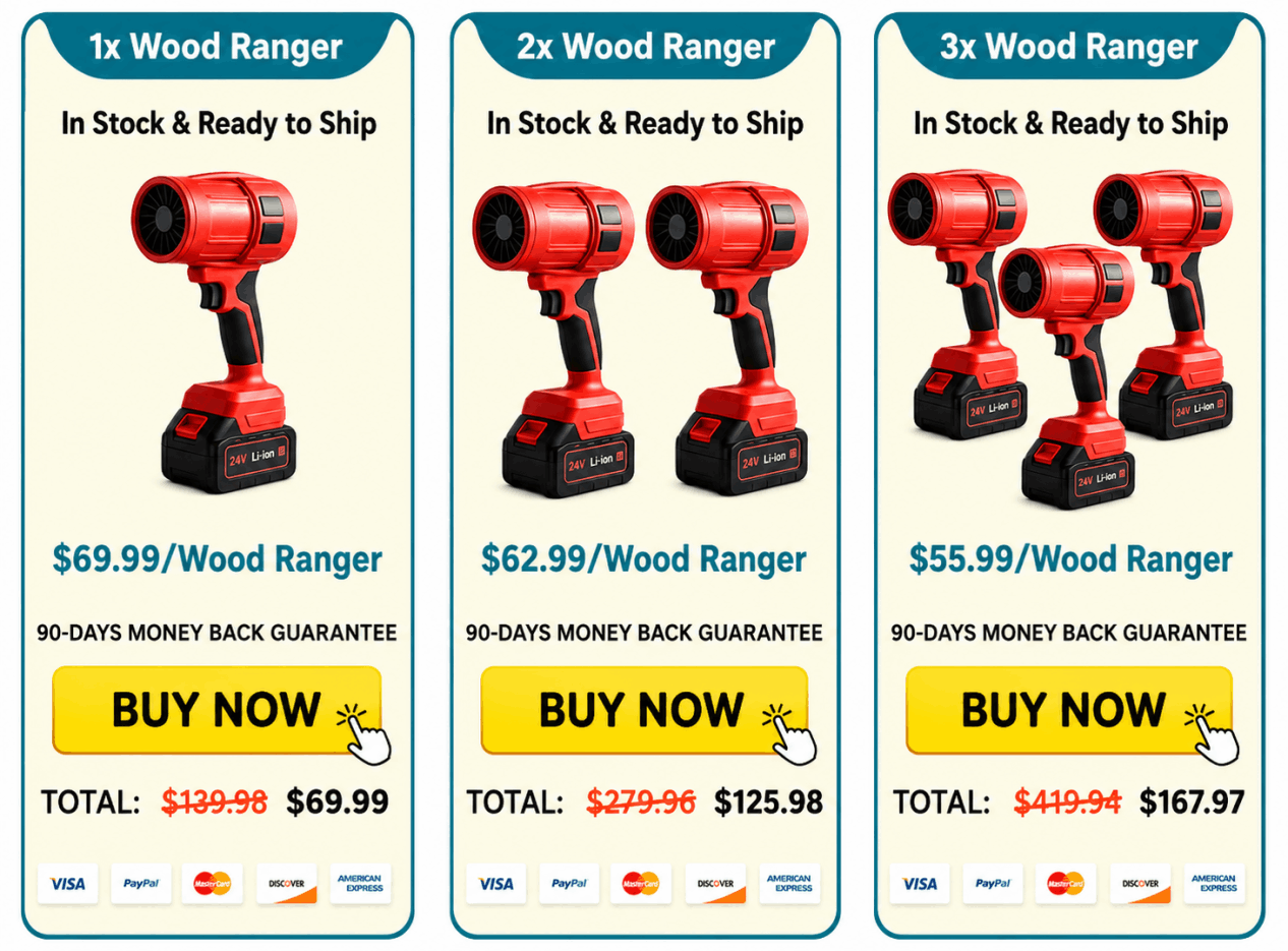 Wood Ranger Leaf Blower packages and pricing